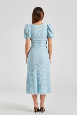 Lace Puff Sleeve Dress Omphalodes