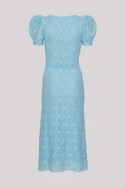 Lace Puff Sleeve Dress Omphalodes