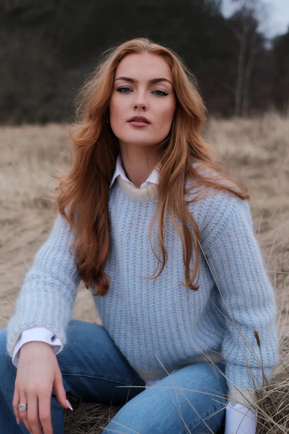 Lane Brioche Sweater Lt Blue