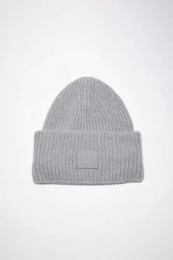 Large Face Logo Beanie Grey Mel FA-UX-HATS000063
