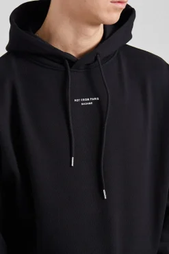 Le Hoodie Slogan à Poche Classique Black