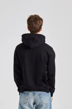 Le Hoodie Slogan à Poche Classique Black