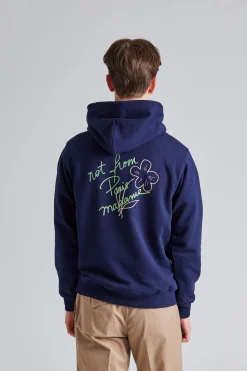 Le Hoodie Slogan Esquisse Navy