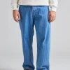 Le Jean Baggy Rayures Light Blue