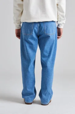 Le Jean Baggy Rayures Light Blue