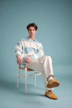 Le Polo Drôle Rayé Blue