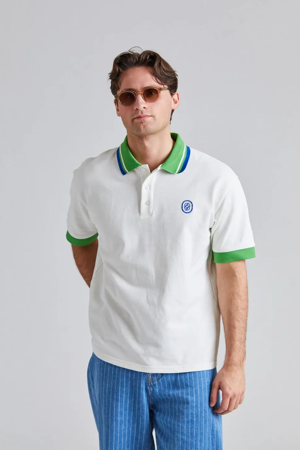 Le Polo Piqué Tresse Off White