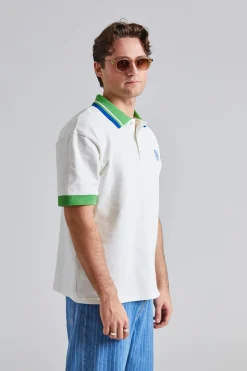 Le Polo Piqué Tresse Off White