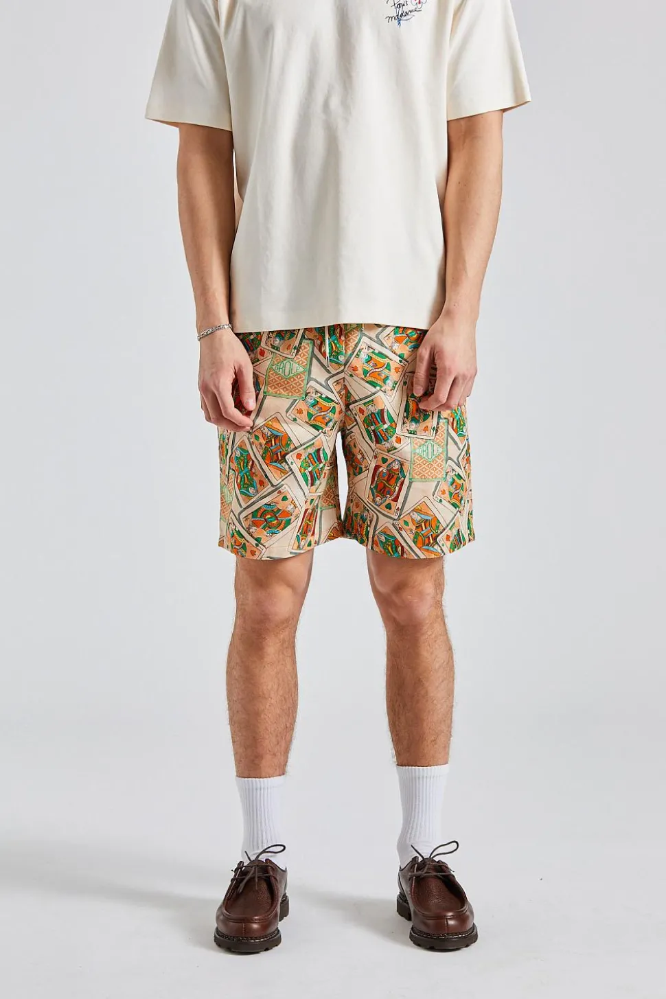 Le Short Jeu de Cartes Peach