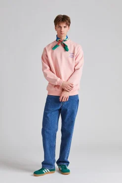 Le Sweatshirt Slogan Cursive Light Pink