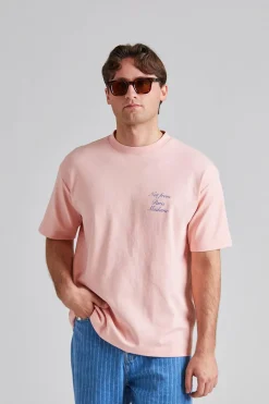 Le T-Shirt Slogan Cursive Light Pink