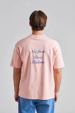 Le T-Shirt Slogan Cursive Light Pink
