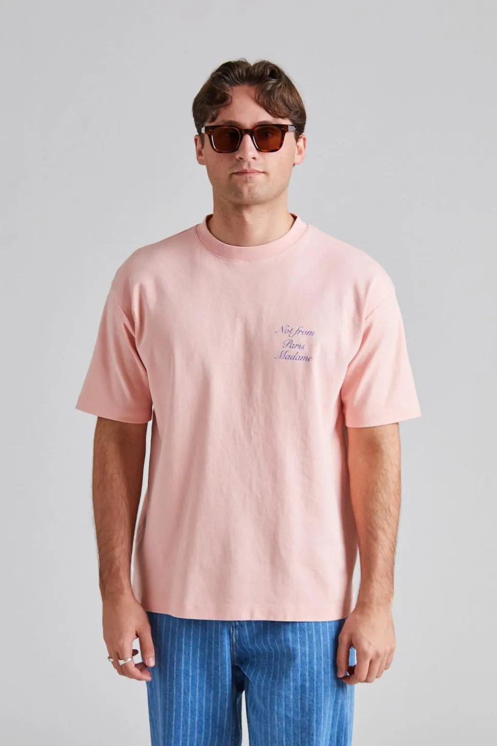 Le T-Shirt Slogan Cursive Light Pink