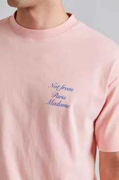 Le T-Shirt Slogan Cursive Light Pink