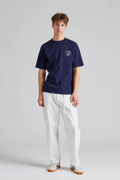 Le T-Shirt Slogan Esquisse Navy