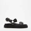 Leather Buckle Sandal Black FN-WN-SHOE000897