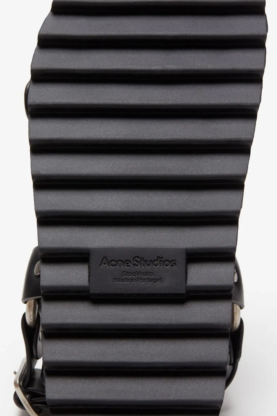 Leather Buckle Sandal Black FN-WN-SHOE000897