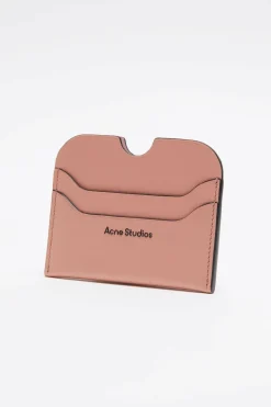 Leather Card Holder Salmon Pink FN-UX-SLGS000257