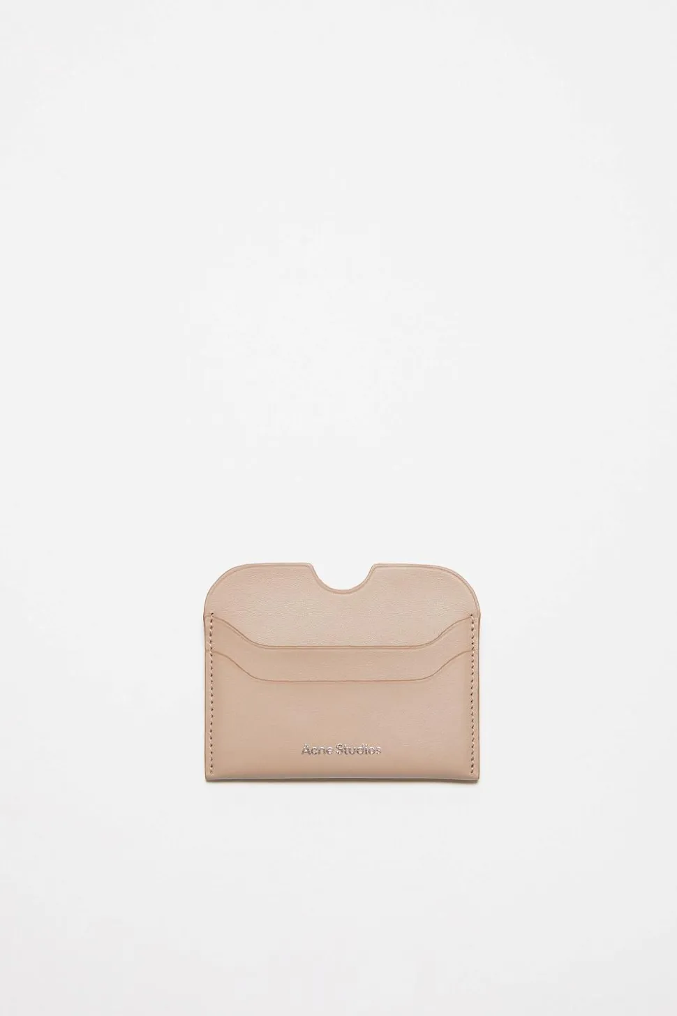 Leather Card Holder Taupe Beige FN-UX-SLGS000257