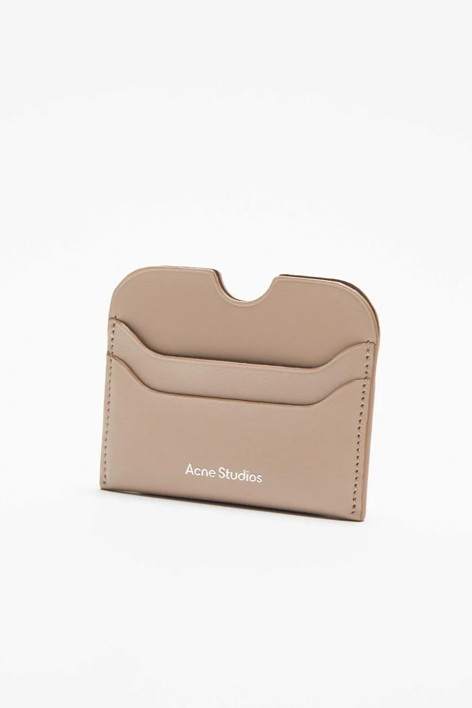 Leather Card Holder Taupe Beige FN-UX-SLGS000257