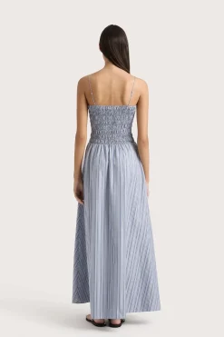 Lida Maxi Dress Blue Stripe