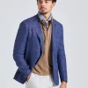 Linen and Wool Blazer Blue