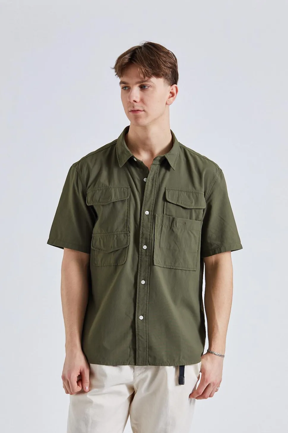 Lisle Safari Shirt Mid Olive