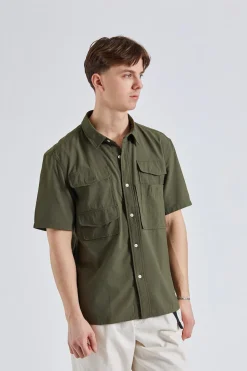 Lisle Safari Shirt Mid Olive