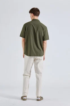 Lisle Safari Shirt Mid Olive