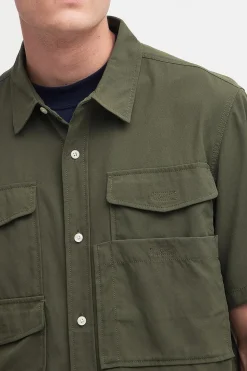 Lisle Safari Shirt Mid Olive