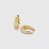 Liz Hoop Pave Gold
