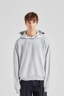 Logo Hooded Sweater Pale Grey Melange FN-UX-SWEA000023