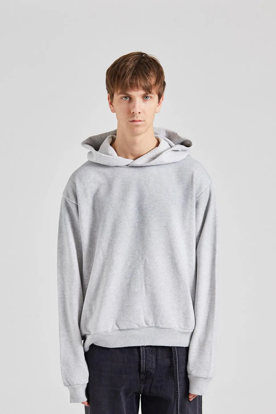 Logo Hooded Sweater Pale Grey Melange FN-UX-SWEA000023