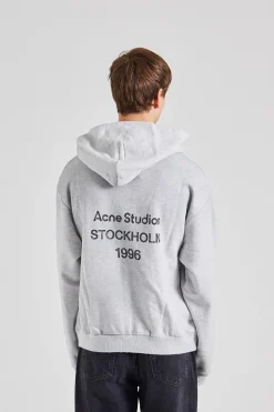 Logo Hooded Sweater Pale Grey Melange FN-UX-SWEA000023