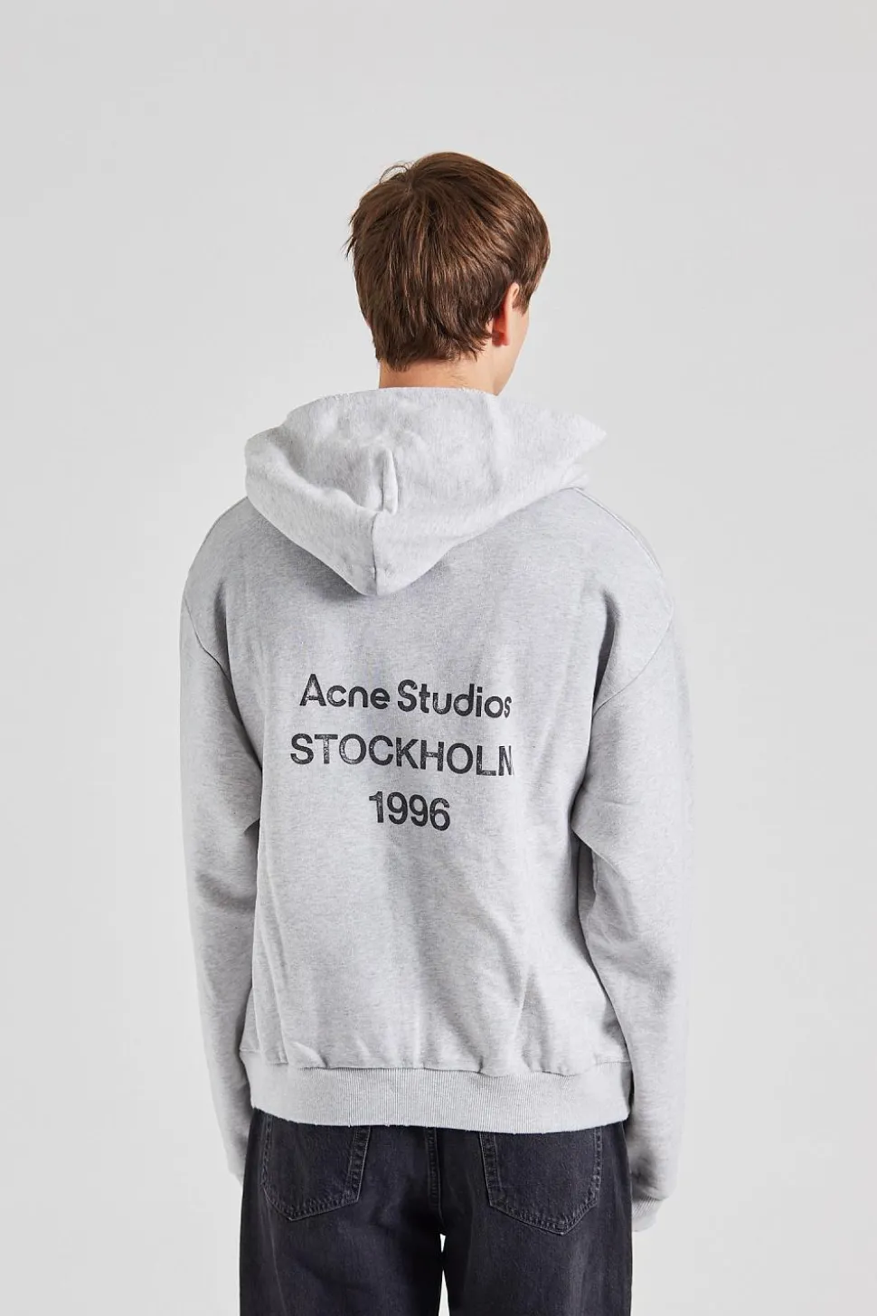 Logo Hooded Sweater Pale Grey Melange FN-UX-SWEA000023