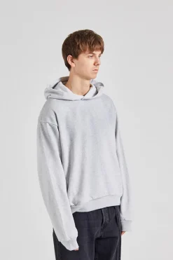 Logo Hooded Sweater Pale Grey Melange FN-UX-SWEA000023