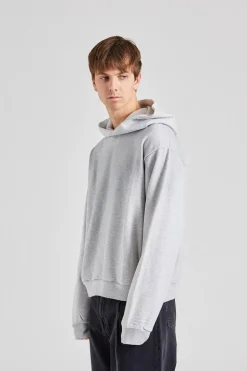 Logo Hooded Sweater Pale Grey Melange FN-UX-SWEA000023