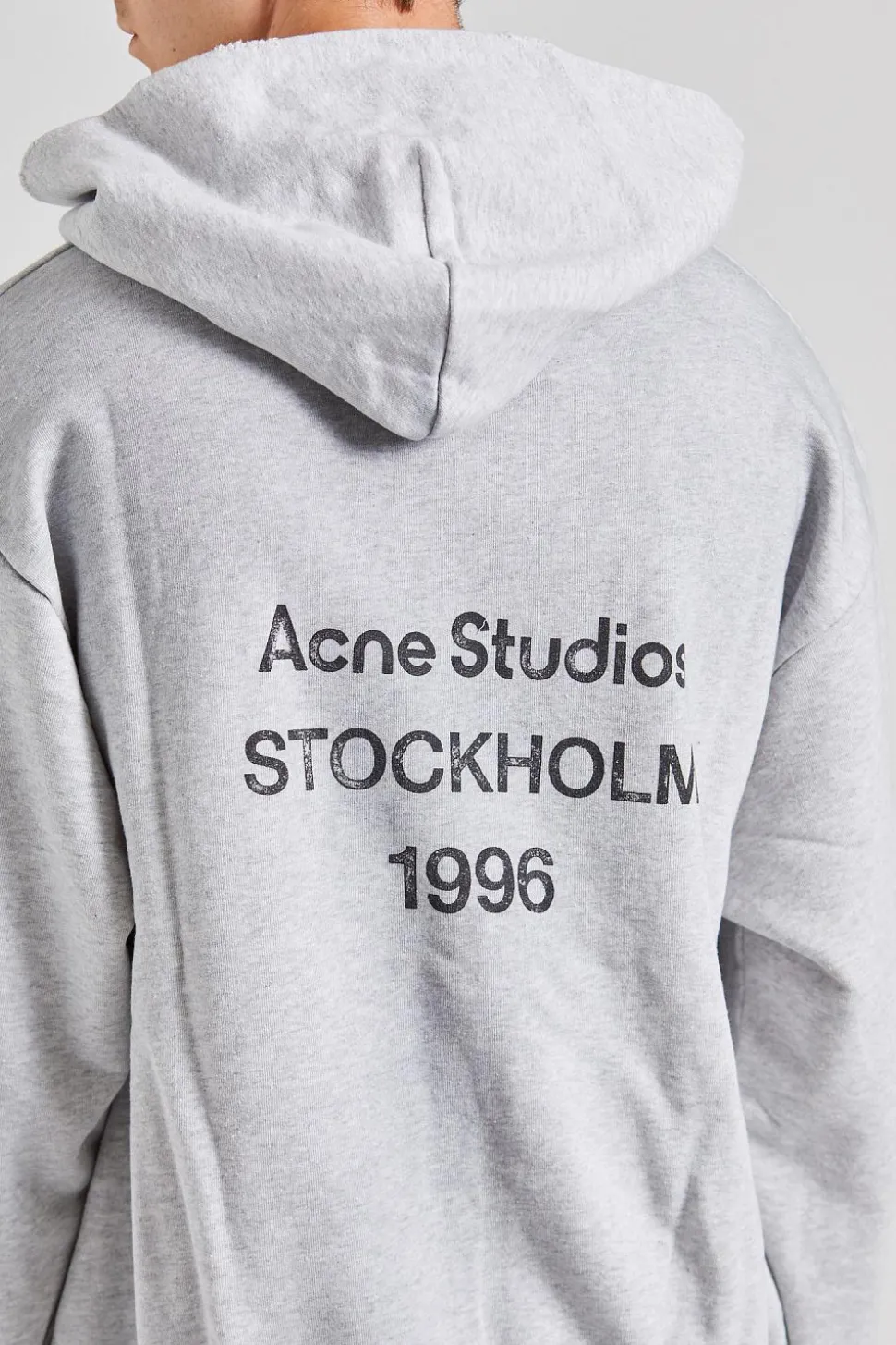 Logo Hooded Sweater Pale Grey Melange FN-UX-SWEA000023