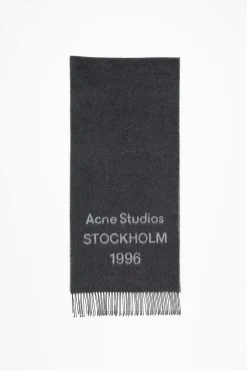 Logo Jacquard Scarf Black/White FN-UX-SCAR000432