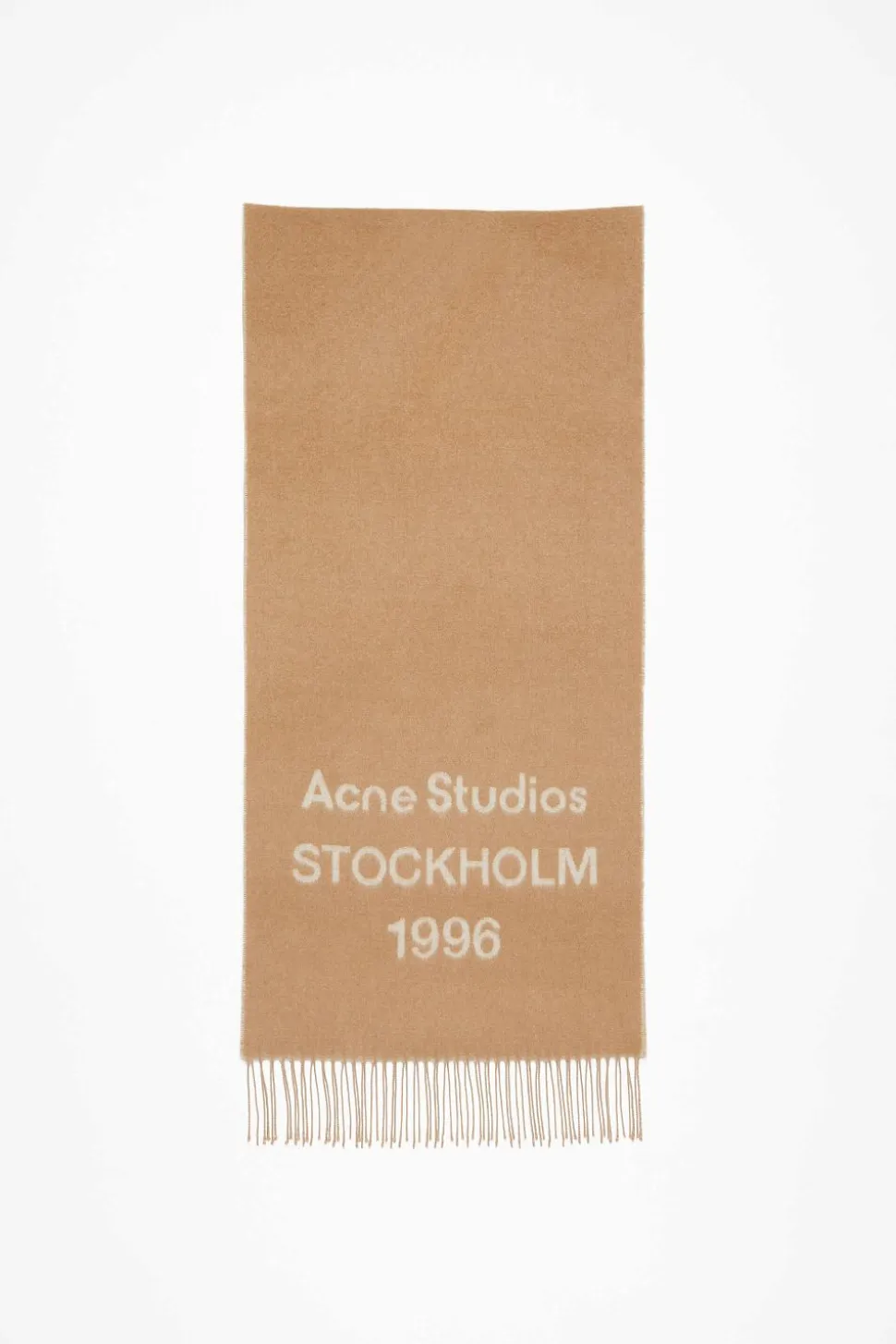 Logo Jacquard Scarf Camel/Ecru FN-UX-SCAR000432