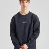 Logo Stamp Sweater Black FN-UX-SWEA000033