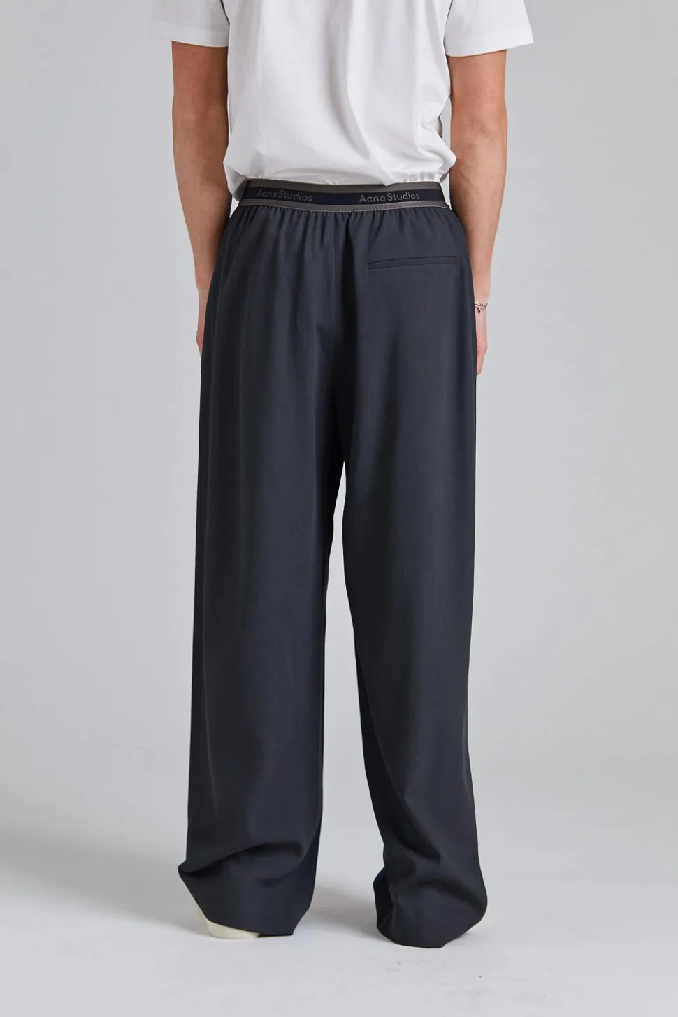 Logo Tape Trousers Charcoal Grey FN-MN-TROU001028