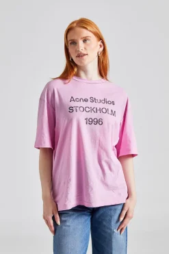 Logo T-shirt Relaxed Fit Cotton Candy Pink FN-UX-TSHI000013