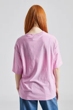 Logo T-shirt Relaxed Fit Cotton Candy Pink FN-UX-TSHI000013