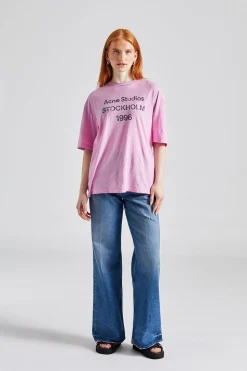 Logo T-shirt Relaxed Fit Cotton Candy Pink FN-UX-TSHI000013
