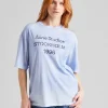 Logo T-shirt Relaxed Fit Dusty Blue FN-UX-TSHI000013