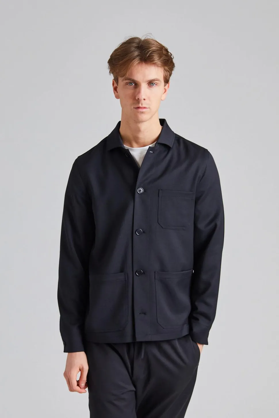 Louis Gabardine Jacket Black