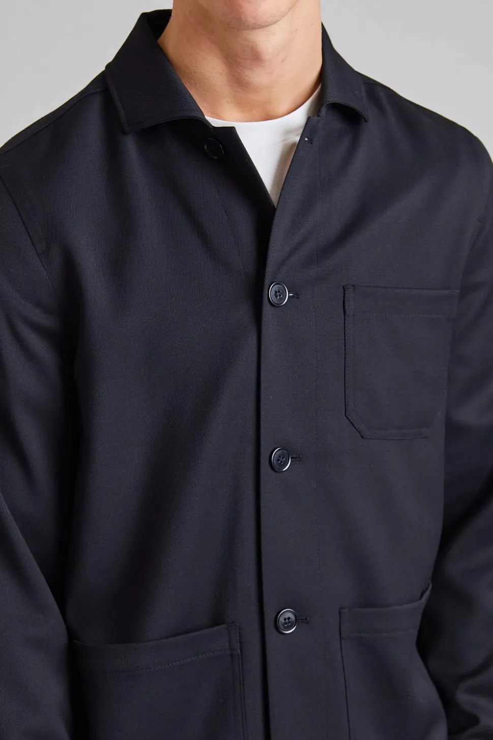 Louis Gabardine Jacket Black