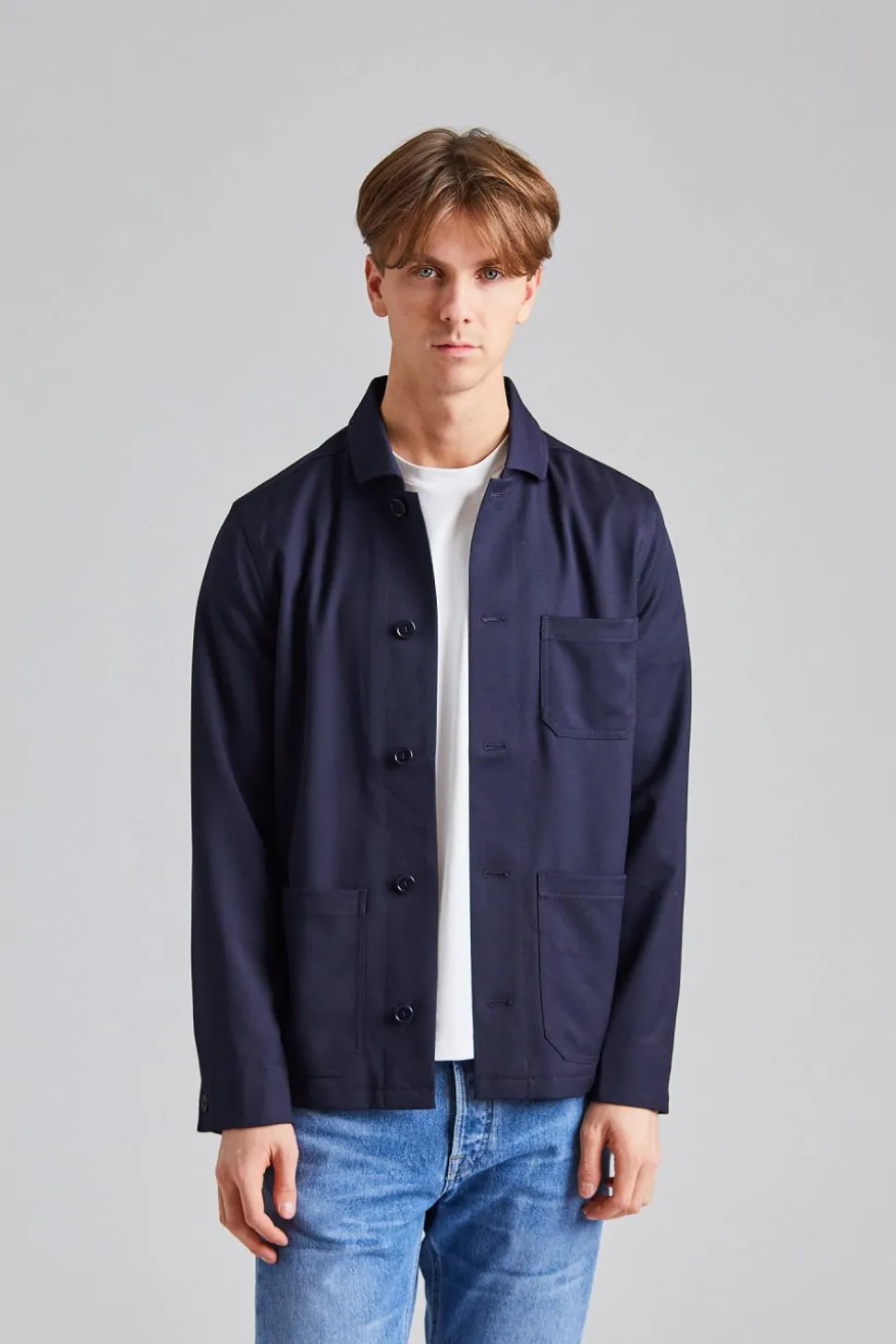 Louis Gabardine Jacket Navy