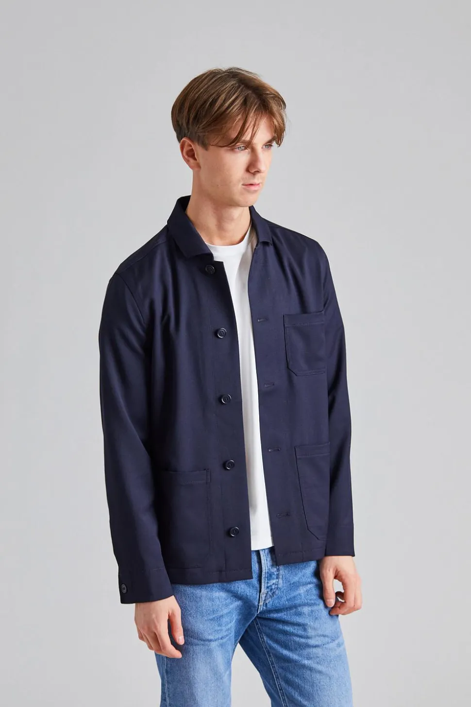 Louis Gabardine Jacket Navy